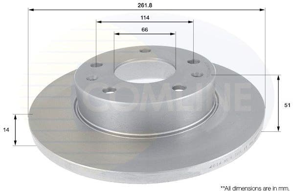 Brake disc, 1pcs FRONT ADC1308 - image 2