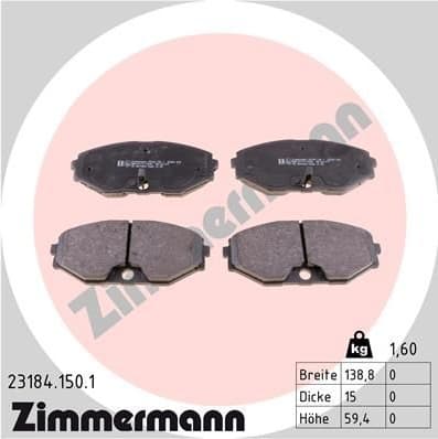 Brake Pad Set, disc brake 23184.150.1