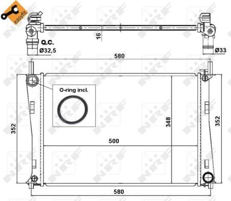 Radiator, engine cooling EASY FIT 58274