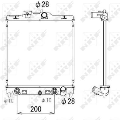 Radiator, engine cooling 536355