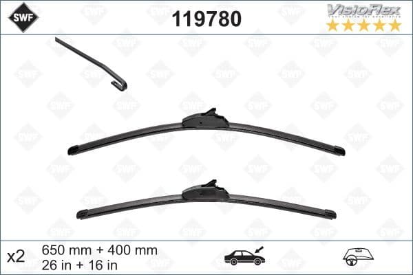 Wiper Blade DAS ORIGINAL SET 119780