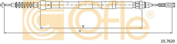 Cable handbrake 10.7620