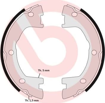 Brake Shoe Set, parking brake ESSENTIAL LINE SA6506