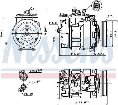 Compressor, air conditioning ** FIRST FIT ** 89223