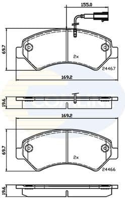 Brake pads front CBP12247