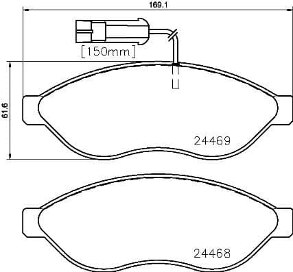 Brake pads front, Top Quality P23143
