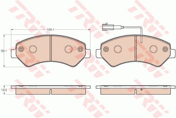Brake pads front, Top Quality GDB1982