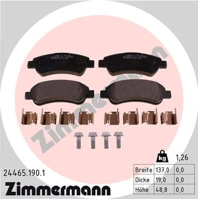Brake Pad Set, disc brake 24465.190.1