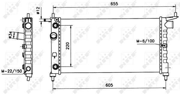Radiator, engine cooling 50552