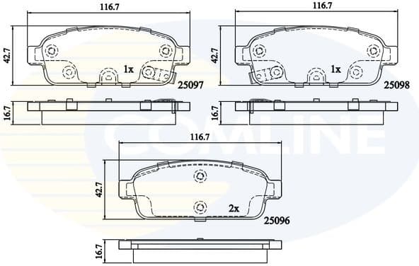 Brake pads rear CBP32024