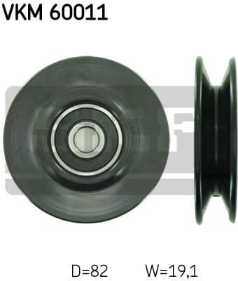 Deflection Pulley/Guide Pulley, V-belt VKM 60011