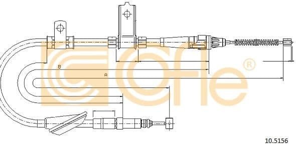Cable Pull, parking brake 10.5156