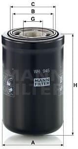 Filter, operating hydraulics WH945