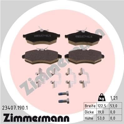 Brake Pad Set, disc brake 23407.190.1