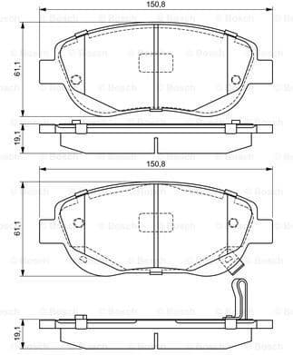 Brake Pad Set, disc brake 0986494682 - image 7