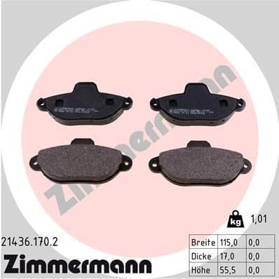Brake Pad Set, disc brake 21436.170.2