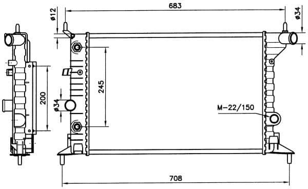 Radiator, engine cooling 519516 - image 2