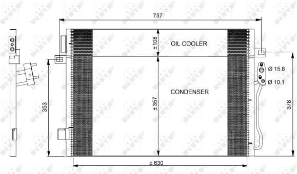 Condenser, air conditioning EASY FIT 350098