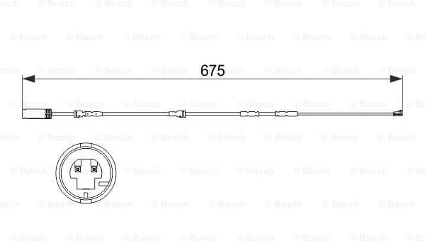 Warning Contact, brake pad wear 1987473516 - image 2