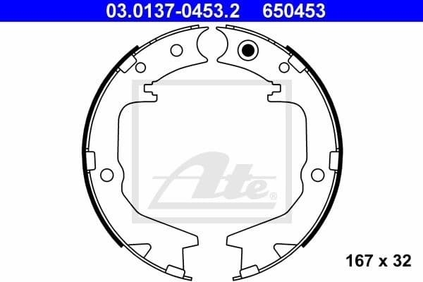 Brake Shoe Set, parking brake 03.0137-0453.2