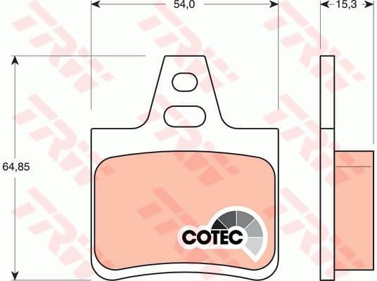 Brake Pad Set, disc brake COTEC GDB1247