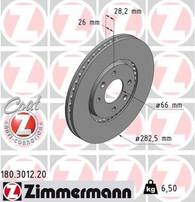 Brake Disc COAT Z 180.3012.20