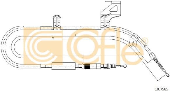 Cable Pull, parking brake 10.7585
