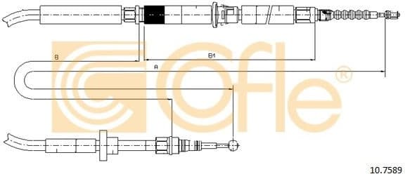Cable Pull, parking brake 10.7589