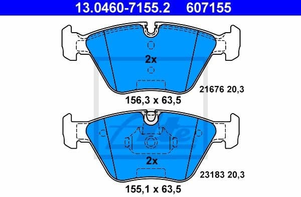 Brake Pad Set, disc brake 13.0460-7155.2