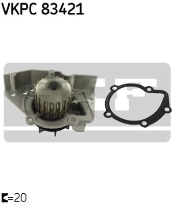 Water Pump, engine cooling VKPC 83421