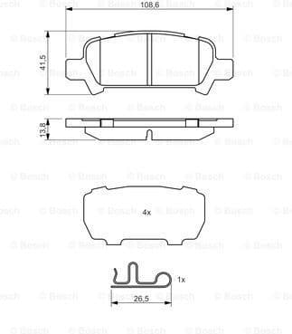 Brake Pad Set, disc brake 0986494445 - image 2
