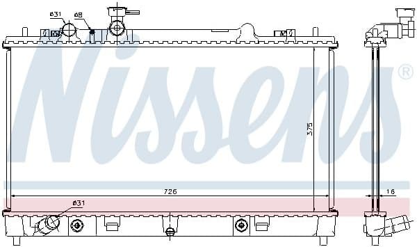 Radiator, engine cooling ** FIRST FIT ** 68508