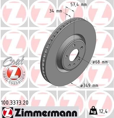 Brake Disc COAT Z 100.3373.20