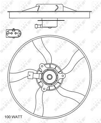 Fan, engine cooling 47070