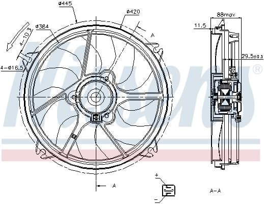 Fan, engine cooling 85669