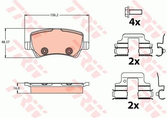 Brake Pad Set, disc brake GDB2125
