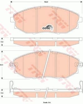 Brake Pad Set, disc brake COTEC GDB4179