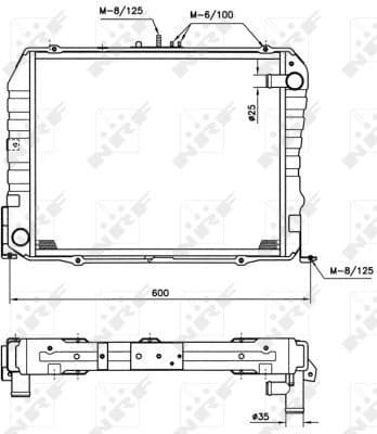 Radiator, engine cooling 513962