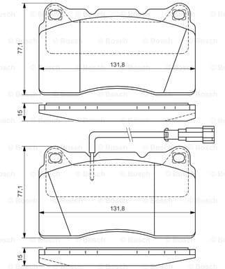 Brake Pad Set, disc brake 0986424577 - image 7