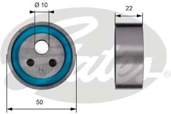 Tensioner Pulley, timing belt PowerGrip™ T41154