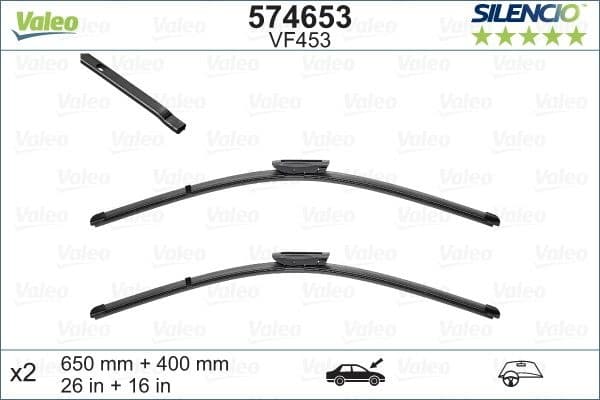 Wiper Blade SILENCIO FLAT BLADE SET 574653