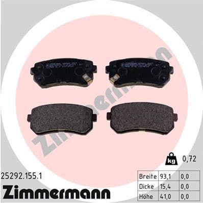 Brake Pad Set, disc brake 25292.155.1