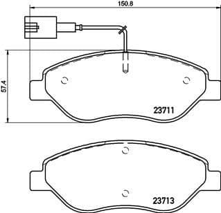 Brake Pad Set, disc brake PRIME LINE P23145