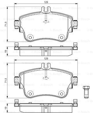 Brake Pad Set, disc brake 0986494663