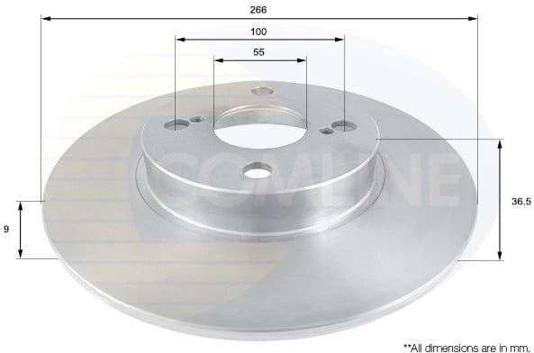 Brake disc, 1pcs REAR ADC0155
