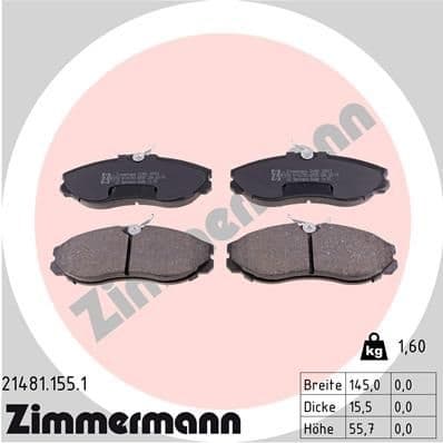 Brake Pad Set, disc brake 21481.155.1