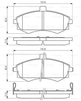 Brake Pad Set, disc brake 0986424810 - image 7