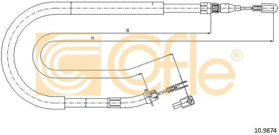 Cable Pull, parking brake 10.9874