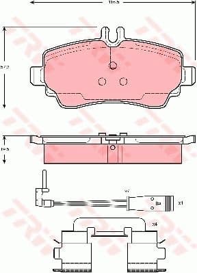 Brake Pad Set, disc brake GDB1480