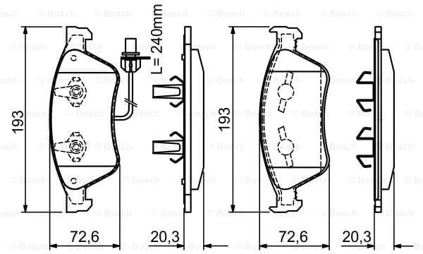 Brake Pad Set, disc brake 0986494200 - image 7